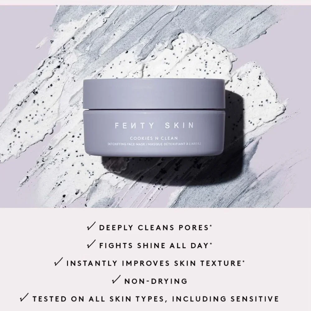 FENTY SKIN COOKIES N CLEAN WHIPPED CLAY PORE DETOX FACE MASK w/ SALICYLIC ACID